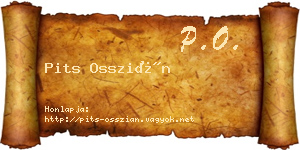 Pits Osszián névjegykártya